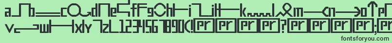 フォントProofreader – 緑の背景に黒い文字