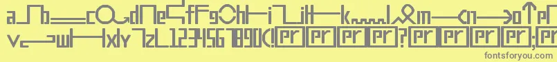 フォントProofreader – 黄色の背景に灰色の文字