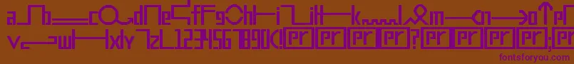 フォントProofreader – 紫色のフォント、茶色の背景