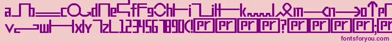 Proofreader Font – Purple Fonts on Pink Background