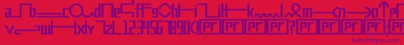 Proofreader Font – Purple Fonts on Red Background