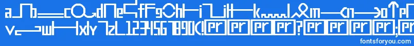 フォントProofreader – 青い背景に白い文字