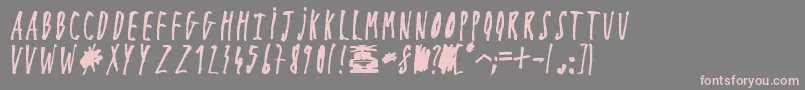YoLobi Font – Pink Fonts on Gray Background