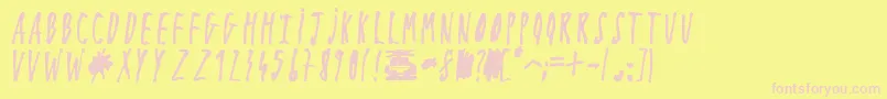 YoLobi Font – Pink Fonts on Yellow Background