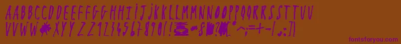 YoLobi Font – Purple Fonts on Brown Background