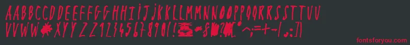 YoLobi Font – Red Fonts on Black Background