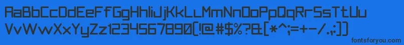 SmoothLine7 Font – Black Fonts on Blue Background