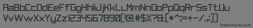 フォントSmoothLine7 – 黒い文字の灰色の背景