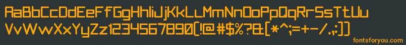 Шрифт SmoothLine7 – оранжевые шрифты на чёрном фоне