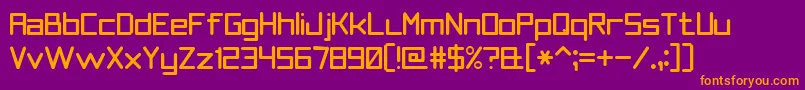 SmoothLine7 Font – Orange Fonts on Purple Background