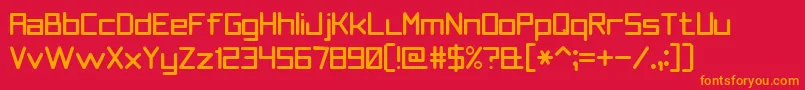 SmoothLine7 Font – Orange Fonts on Red Background