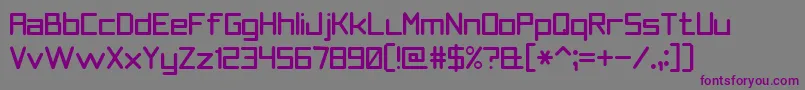 フォントSmoothLine7 – 紫色のフォント、灰色の背景