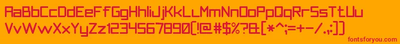 SmoothLine7 Font – Red Fonts on Orange Background