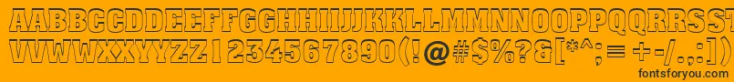 Assuan6 Font – Black Fonts on Orange Background