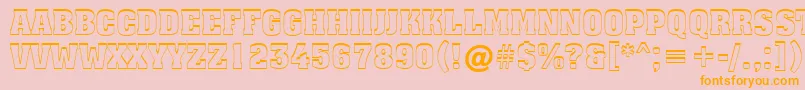 Assuan6 Font – Orange Fonts on Pink Background