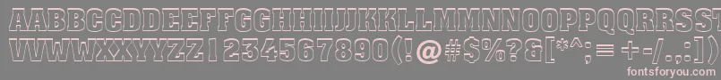 Assuan6-Schriftart – Rosa Schriften auf grauem Hintergrund