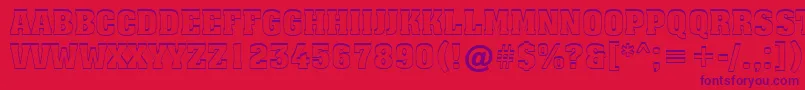 Assuan6 Font – Purple Fonts on Red Background