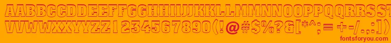 Assuan6 Font – Red Fonts on Orange Background