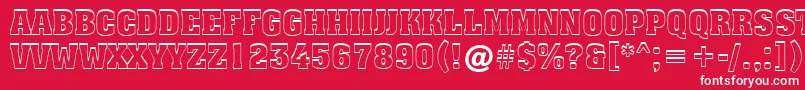 Assuan6 Font – White Fonts on Red Background