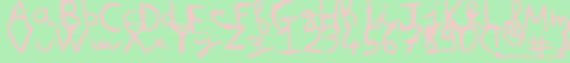 NicolasFrespech Font – Pink Fonts on Green Background