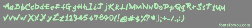 MhFont Font – Green Fonts on Gray Background