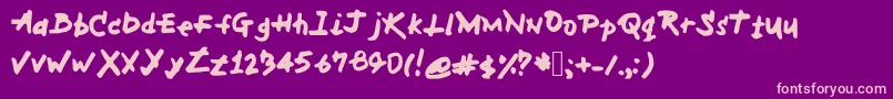 フォントMhFont – 紫の背景にピンクのフォント