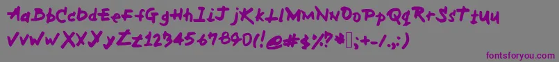 Шрифт MhFont – фиолетовые шрифты на сером фоне