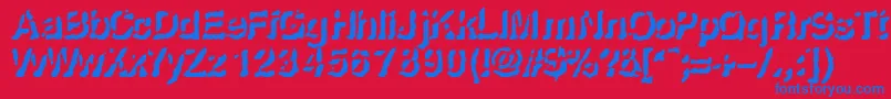 Rise Font – Blue Fonts on Red Background