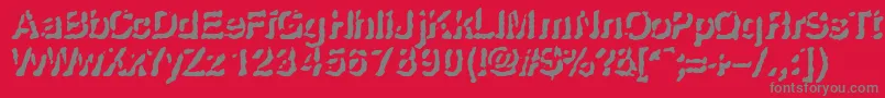 フォントRise – 赤い背景に灰色の文字