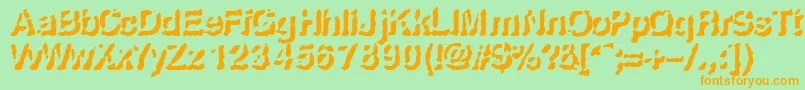 Rise Font – Orange Fonts on Green Background