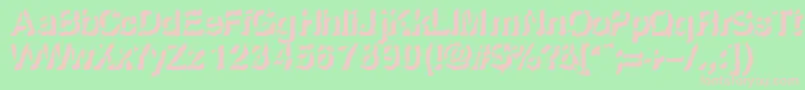 Czcionka Rise – różowe czcionki na zielonym tle