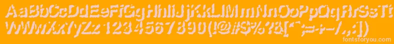 Rise Font – Pink Fonts on Orange Background