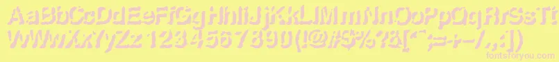 Rise Font – Pink Fonts on Yellow Background