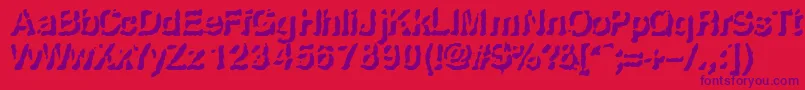 Więcej informacji o czcionce Rise Czcionka Rise – fioletowe czcionki na czerwonym tle