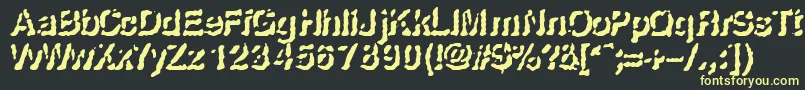 フォントRise – 黒い背景に黄色の文字