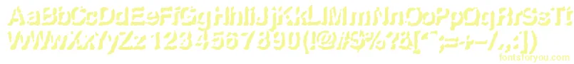 フォントRise – 白い背景に黄色の文字