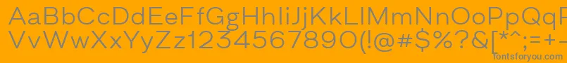 AsketExtendedLight Font – Gray Fonts on Orange Background