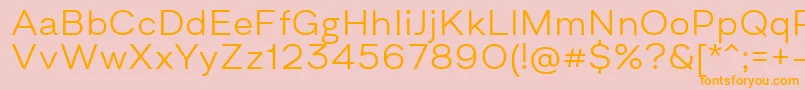 AsketExtendedLight Font – Orange Fonts on Pink Background