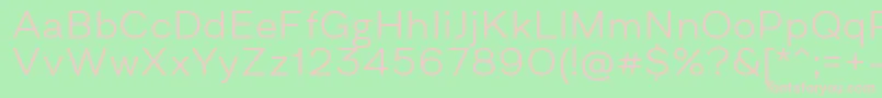 AsketExtendedLight Font – Pink Fonts on Green Background