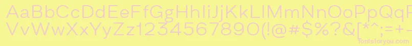 Шрифт AsketExtendedLight – розовые шрифты на жёлтом фоне