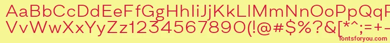 AsketExtendedLight Font – Red Fonts on Yellow Background