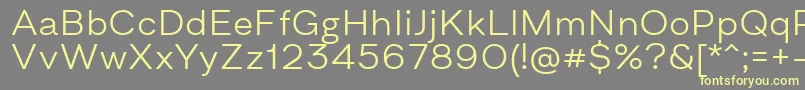 AsketExtendedLight Font – Yellow Fonts on Gray Background