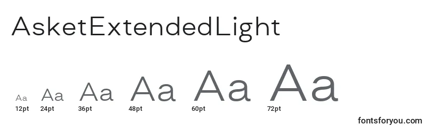 AsketExtendedLight Font Sizes