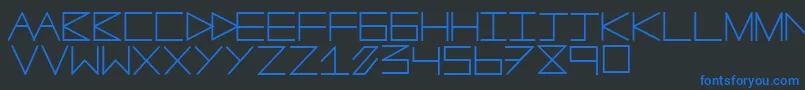 Anotherline Font – Blue Fonts on Black Background