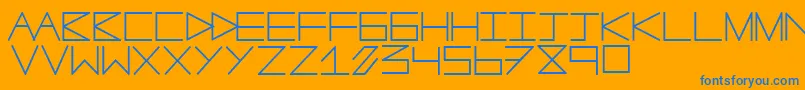 Anotherline Font – Blue Fonts on Orange Background