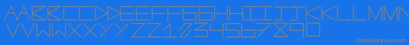 フォントAnotherline – 青い背景に灰色の文字