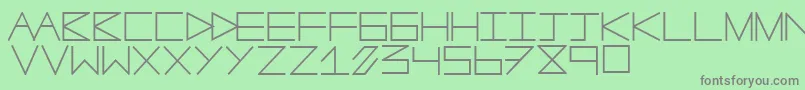 フォントAnotherline – 緑の背景に灰色の文字