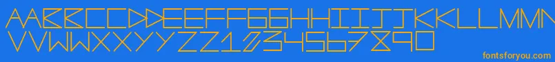 Anotherline Font – Orange Fonts on Blue Background