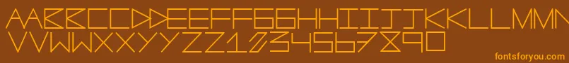 Anotherline Font – Orange Fonts on Brown Background