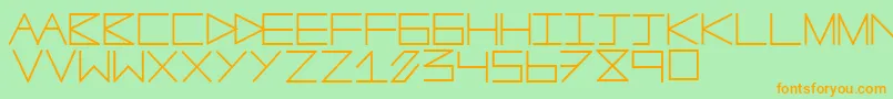 Anotherline Font – Orange Fonts on Green Background